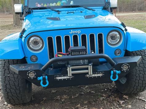 Jeep Licensed By Redrock Trail Force Hd Front Bumper With Led Lights And Jeep Logo 07 18 Jeep