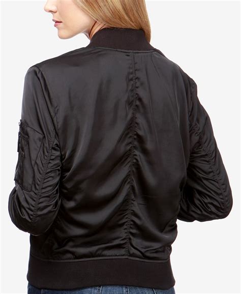 Lucky Brand Ruched Bomber Jacket Macys