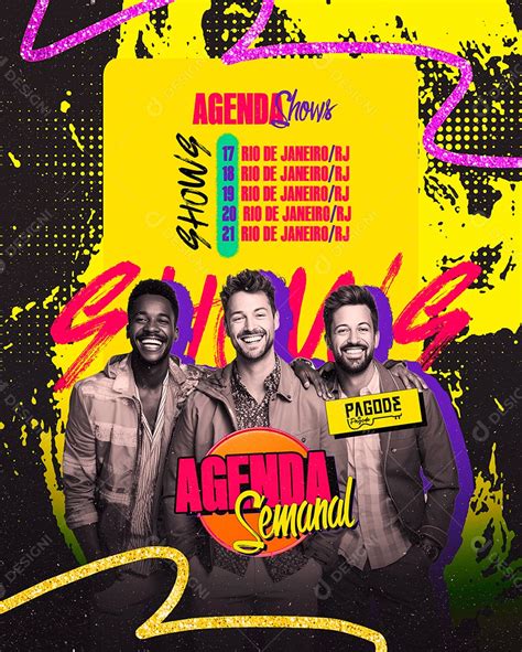 Flyer Agenda Shows Pagode Do Pagode Agenda Semanal Social Media Psd Editável Download Designi