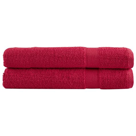 Serviettes de sauna de qualité supérieure SOLUND 2 pcs rouge vidaXL