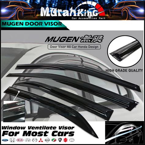 4 Pcs Mugen Air Press Window Door Visor Wind Deflector All Honda Toyota