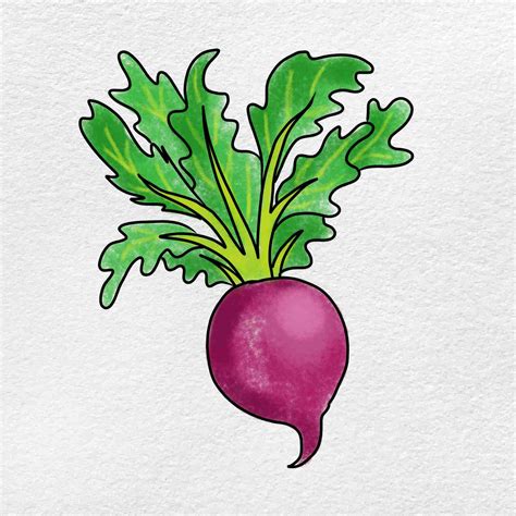 How To Draw A Radish Helloartsy