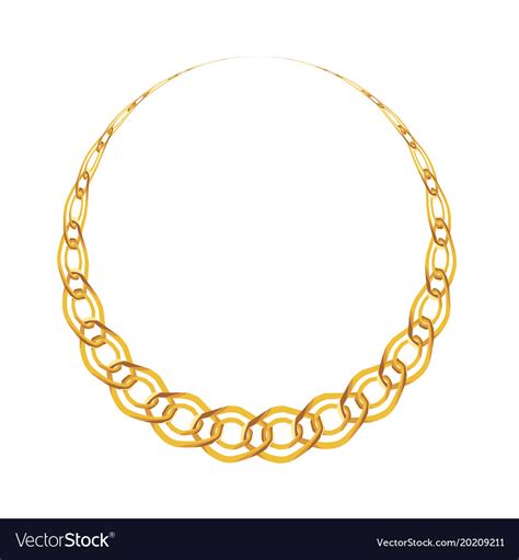 Gold Chain Jewelry On White Background Royalty Free Vector