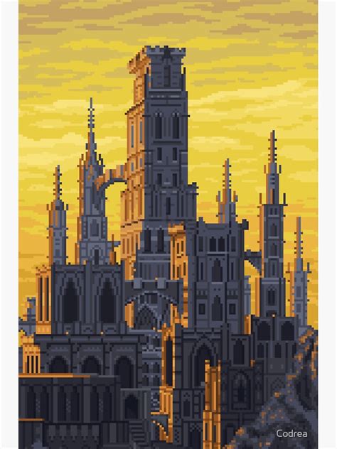 Pixel Art Castle Sticker For Sale By Codrea Redbubble