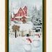 Christmas Scene Cross Stitch Pattern Winter House Cross Stitch Snowman