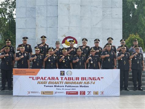 Lapas Binjai Hadiri Upacara Tabur Bunga Peringati Hari Bhakti Imigrasi