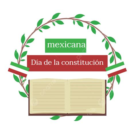 Decoración De La Rama Del Libro Del Día De La Constitución Mexicana Png