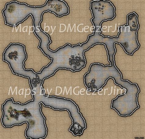 Caves And Tunnels Battle Map D D Map Vtt Digital Battle Map Etsy