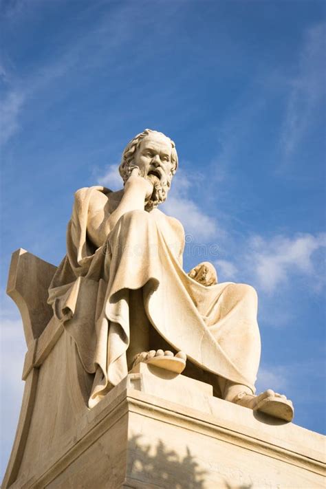 Estatua De Mármol Del Filósofo Socrates Del Griego Clásico Foto de