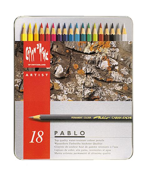 Caran d'Ache Pablo Coloured Pencils - Set of 18 | The Hamilton Pen Company