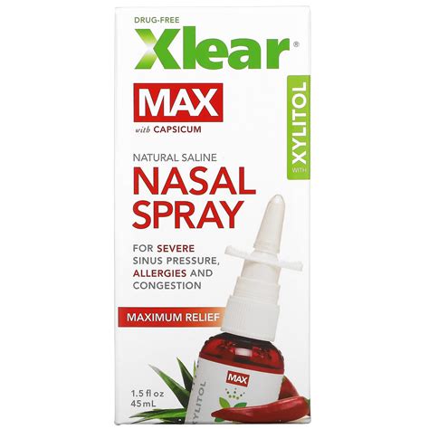 Xlear Max Natural Saline Nasal Spray With Xylitol Maximum Relief 1