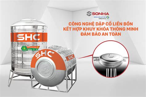 Bồn nước Inox SHC 5000L Ngang SHC5000F1380 Giá Tốt