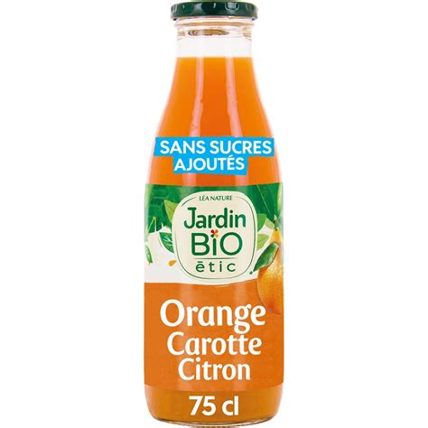 Jus De Fruits Bio Orange Carotte Citron JARDIN BIO ETIC La Bouteille