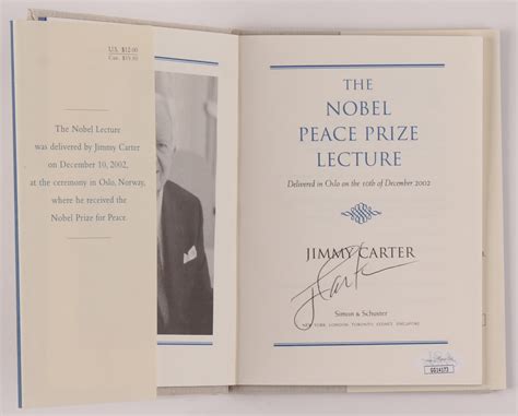 Jimmy Carter Signed "Nobel Peace Prize Lecture" Hardcover Book (JSA COA) | Pristine Auction