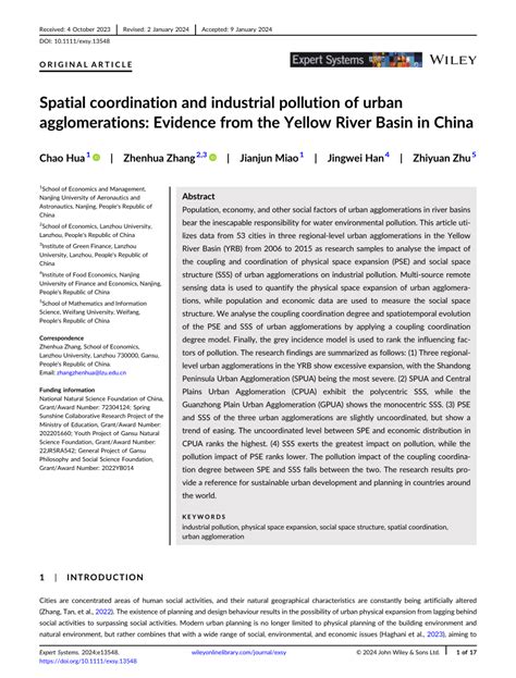 Spatial Coordination And Industrial Pollution Of Urban Agglomerations