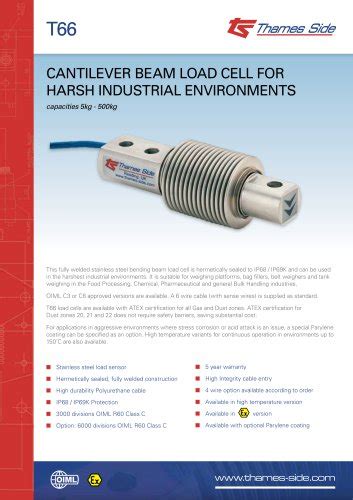 650 Load Cell Data Sheet Thames Side Sensors Pdf Catalogs Technical Documentation Brochure