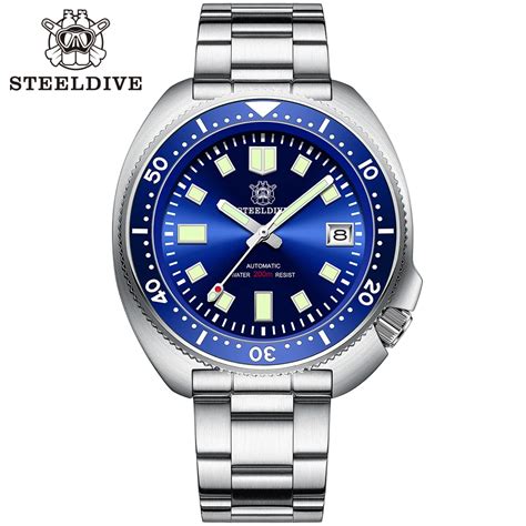 Steeldive Reloj Automático para hombre pulsera de buceo NH35 SD1970