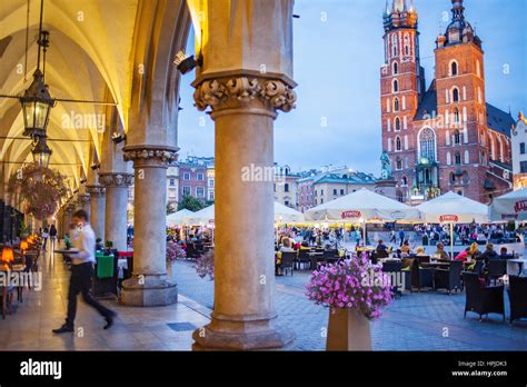 St Mary S Basilica From Arcade Of Cloth Hall At Main Market Square