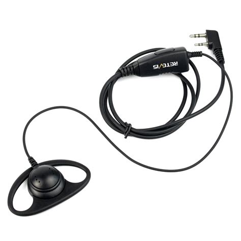 Retevis K D Shape Pin Soft Ear Hook Earpiece Headset Microphone