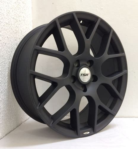 Jogo Roda Tsw Nurburgring 17 5x112 5x114 Preto Fosco Vw Audi