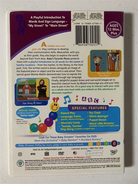 Disney Baby Einstein Babys Favorite Places First Words Around Town Dvd