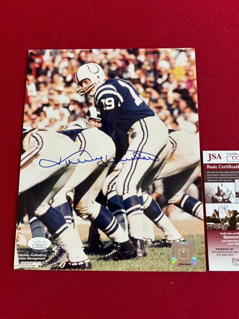 Johnny Unitas Autographed Memorabilia Signed Photo Jersey