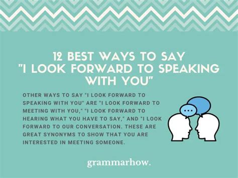 12 Best Ways To Say I Look Forward To Speaking With You