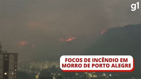 VÍDEO Incêndio atinge Morro Santana em Porto Alegre Defesa Civil