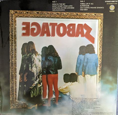 Black Sabbath - Sabotage – Vinyl Legend