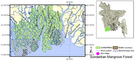 Map of Sundarban mangrove forest | Download Scientific Diagram