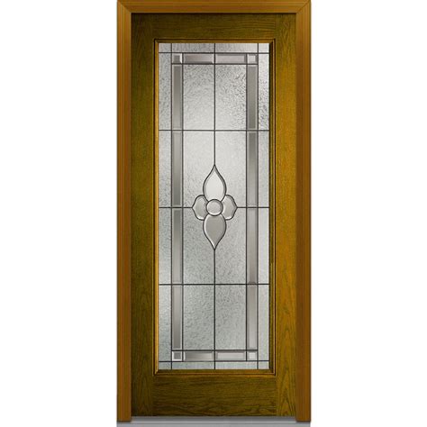 National Door Company Z001213L Fiberglass Oak Dark Walnut Left Hand