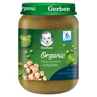 Gerber Organic Obiadek Zielone Warzywa Z Indykiem Po Miesi Cu