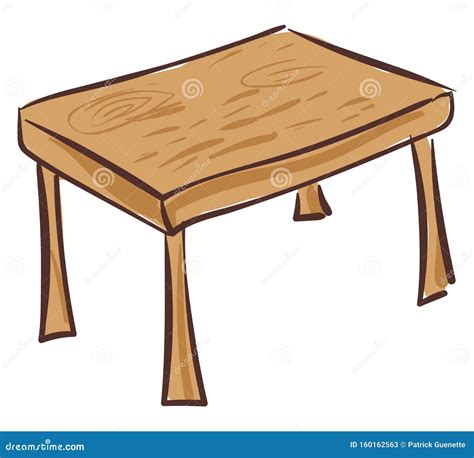 Dibujo De Una Mesa De Comedor Un Vector O Una Ilustración De Color De