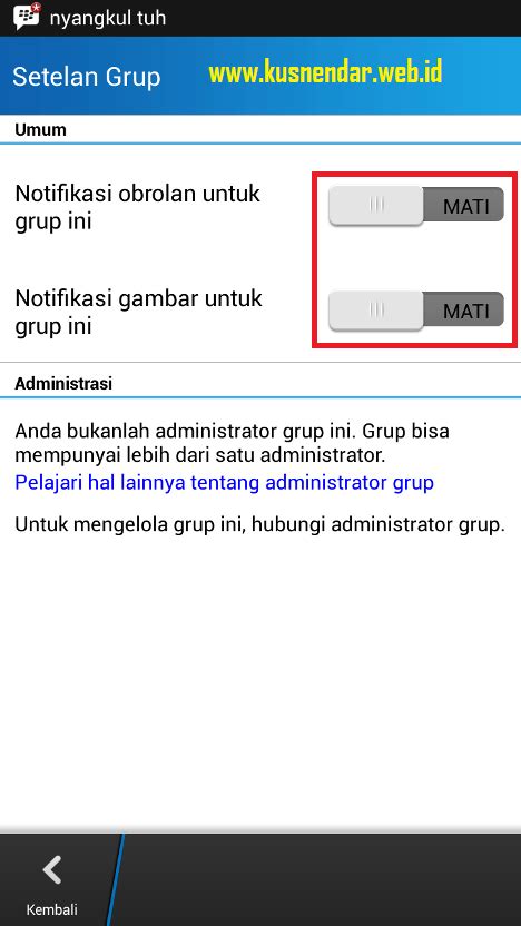 Menghentikan Nada Dering Notifikasi Pemberitahuan Grup Di Bbm Android