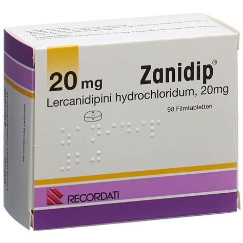 Zanidip Filmtabl 20 Mg Blist 98 Stk Online Bestellen