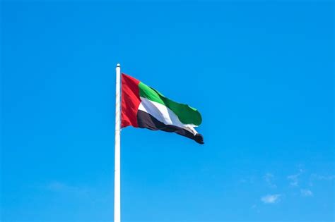 Premium Photo Waving Flag Of United Arab Emirates