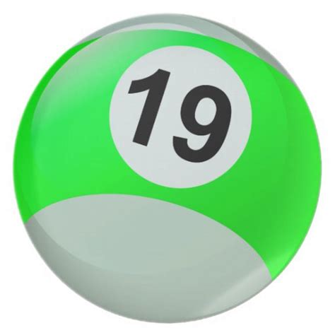 Number 19 Billiards Ball Party Plates Zazzle