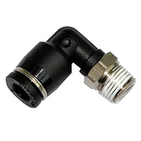 Đầu Nối Khí Cong Ren Ngoài OD6 mm PT1 4 Airtac PL602D Mecsu vn