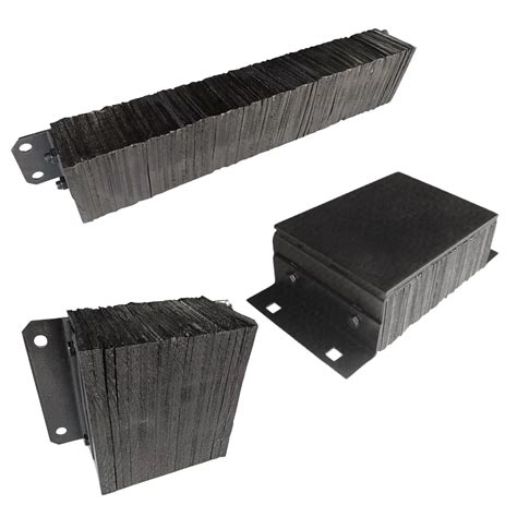 Laminated Rubber Rectangular Dock Bumpers Steel Face Loading Dock