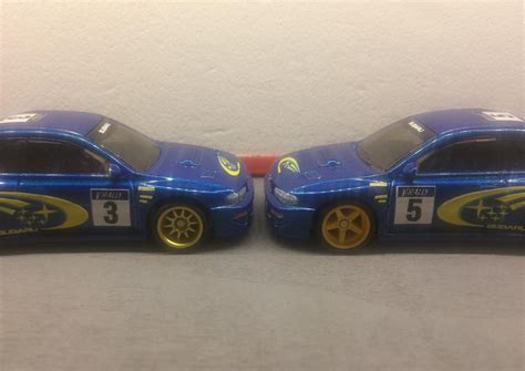 2x Hot Wheels Subaru Impreza Wrx Sti 1999 Custom Hand Made Přestavba