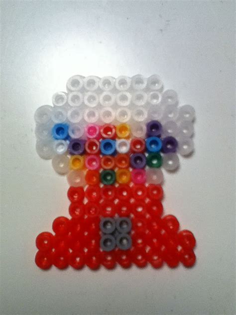 Perler Bead Small Colorful Gumball Machine Perler Beads Perler Bead