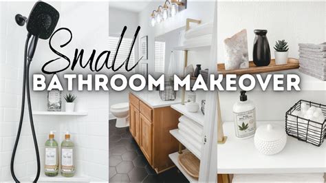 DIY SMALL BATHROOM MAKEOVER ON A BUDGET | SMALL BATHROOM DECORATING IDEAS | BATHROOM REMODEL ...