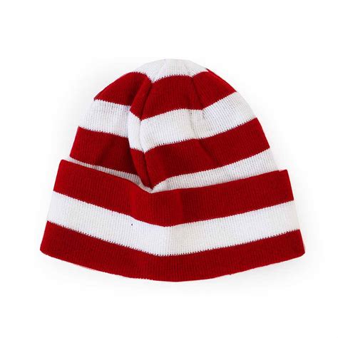 Touca Altai Gorro Listrado Branco Vermelho Steezy