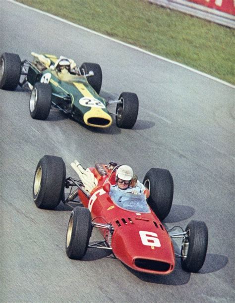 Ludovico Scarfiotti Monza Ferrari Followed By Jim Clark