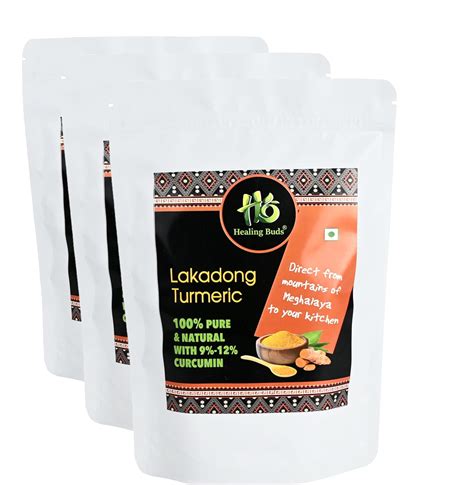 Healing Buds High Curcumin 9 12 Lakadong Turmeric Powder Haldi