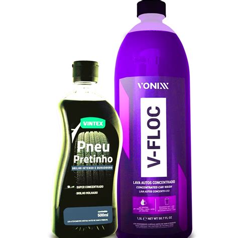 Shampoo Lava Autos V Floc Vonixx L Abrilhantador Pneu Pretinho