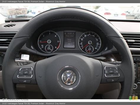 Moonrock Gray Interior Steering Wheel For The 2015 Volkswagen Passat Tdi Sel Premium Sedan