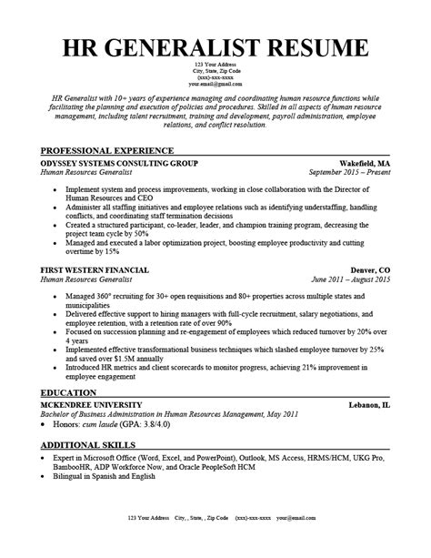 8 Human Resources Hr Resume Examples And Template For 2025