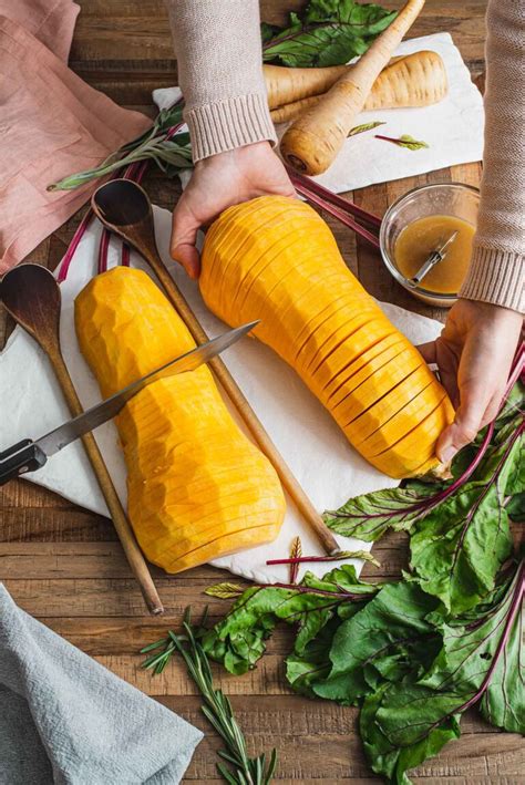 Beautiful Hasselback Butternut Squash Tray Bake • Tasty Thrifty Timely