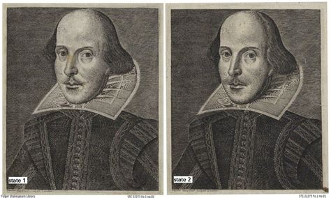 Four states of Shakespeare: the Droeshout portrait | Folger Shakespeare ...